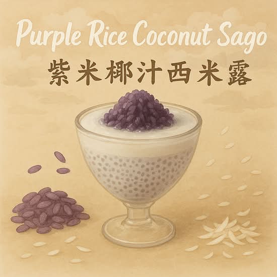 Purple Rice Coconut Sago (紫米椰汁西米露）